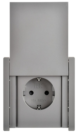купить Фортепиано сталь розетка скрытая 1-мест заземление с крышкой шторки IP44  в Йошкар-Оле Фортепиано сталь розетка скрытая 1-мест заземление с крышкой шторки IP44