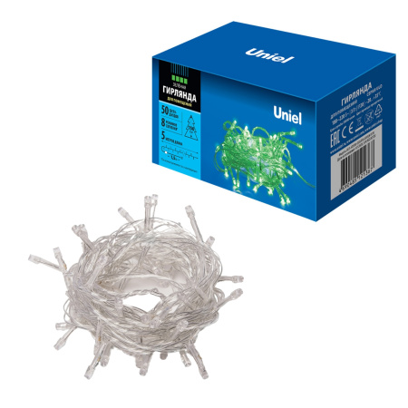 купить Гирлянда нить 5м зеленый 50свд с контроллером IP20 прозрачный провод 8 режимов в Йошкар-Оле Гирлянда нить 5м зеленый 50свд с контроллером IP20 прозрачный провод 8 режимов