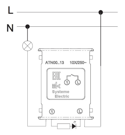 AtlasDesign карбон выключатель 1кл с подсветкой скрытая 10А IP20 
