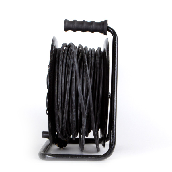 купить Удлинитель 4-мест 50м КГ 3*2,5 черный катушка металл IP44 PlexUp 4000Вт в Йошкар-Оле Удлинитель 4-мест 50м КГ 3*2,5 черный катушка металл IP44 PlexUp 4000Вт