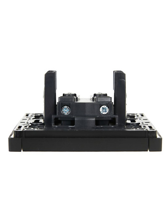 Фортепиано черный механизм розетки скрытая 1-мест IP20 