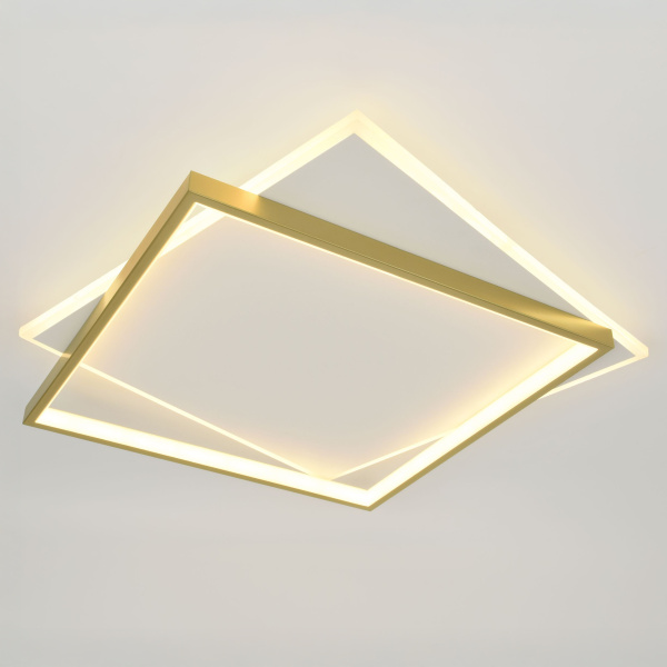 купить Светильник потолочный (люстра) свд 82Вт 3000К-6500К 6700лм белый/золото пульт в Йошкар-Оле Светильник потолочный (люстра) свд 82Вт 3000К-6500К 6700лм белый/золото пульт