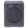 AtlasDesign Profi54 антрацит розетка открытая 1-мест шторки IP54 