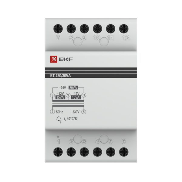 купить Трансформатор звонковый BT-230В/12-12В 30ВА EKF PROxima в Йошкар-Оле Трансформатор звонковый BT-230В/12-12В 30ВА EKF PROxima