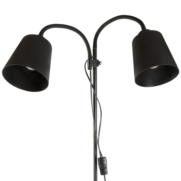 Торшер 2*60Вт E27 черный GFL-016