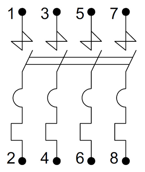 Автомат 4Р 50А C 4,5кА ВА47-29 IEK 