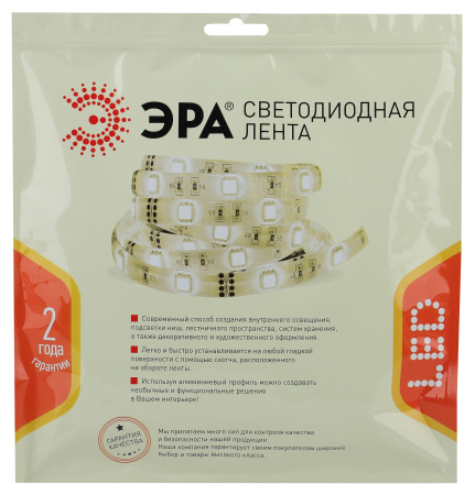 купить Лента свд 24В 20Вт/м 192свд/м 3000К 1300лм/м 2835 IP33 ЭРА 5м в Йошкар-Оле Лента свд 24В 20Вт/м 192свд/м 3000К 1300лм/м 2835 IP33 ЭРА 5м