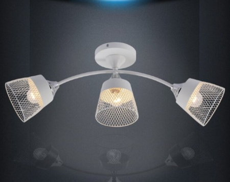 купить Светильник потолочный (люстра) 3*60Вт E27 белый/хром в Йошкар-Оле Светильник потолочный (люстра) 3*60Вт E27 белый/хром