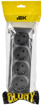 купить Глори сталь розетка открытая 4-мест заземление IP20  в Йошкар-Оле Глори сталь розетка открытая 4-мест заземление IP20