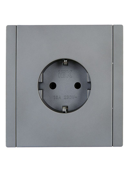 купить Фортепиано сталь розетка скрытая 1-мест заземление шторки IP20  в Йошкар-Оле Фортепиано сталь розетка скрытая 1-мест заземление шторки IP20