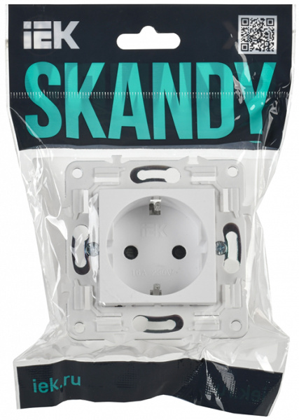 купить Сканди арктический белый розетка скрытая 1-мест заземление шторки IP44 в Йошкар-Оле Сканди арктический белый розетка скрытая 1-мест заземление шторки IP44