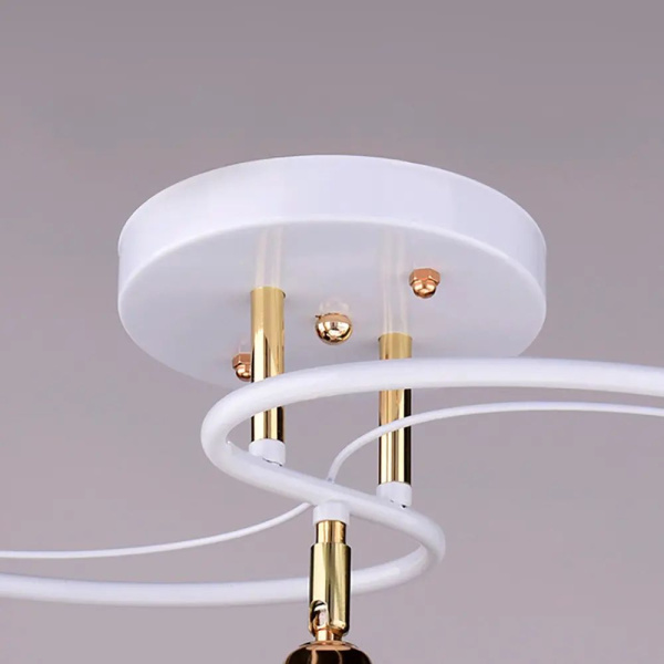 купить Светильник потолочный (люстра) 3*60Вт E27 белый/золото  в Йошкар-Оле Светильник потолочный (люстра) 3*60Вт E27 белый/золото