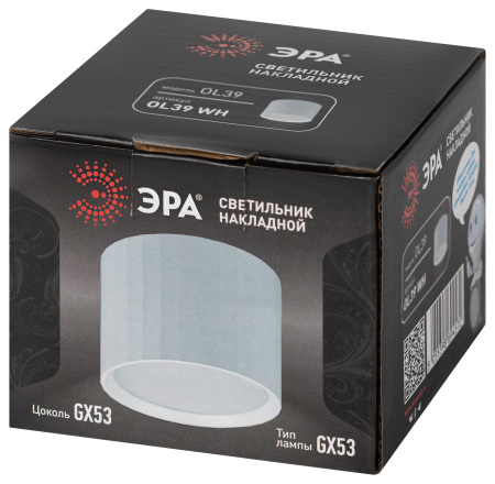 купить Светильник даунлайт 1*12Вт GX53 цилиндр белый накладной ЭРА  в Йошкар-Оле Светильник даунлайт 1*12Вт GX53 цилиндр белый накладной ЭРА