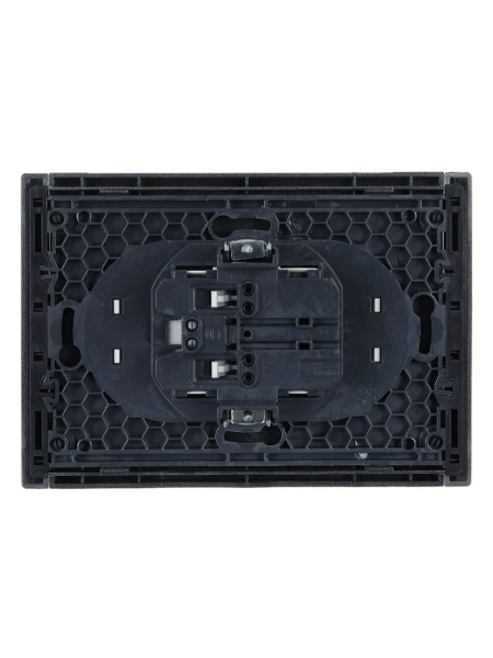 купить Фортепиано сталь розетка скрытая 2-мест шторки быстрозажим. клем. IP20  в Йошкар-Оле Фортепиано сталь розетка скрытая 2-мест шторки быстрозажим. клем. IP20