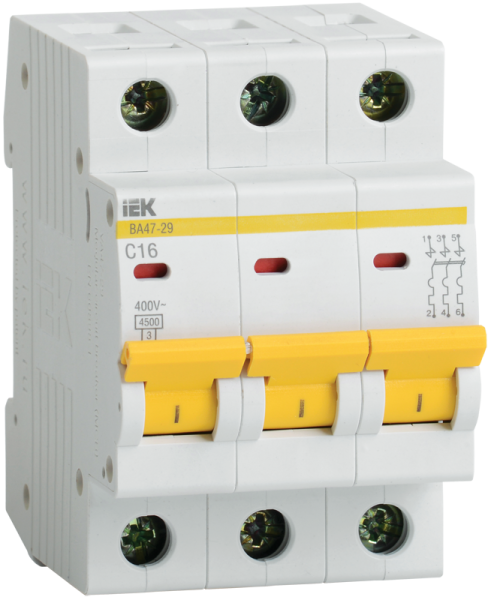Автомат 3Р 25А B 4,5кА ВА47-29 IEK 