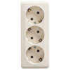 купить Этюд кремовый розетка открытая 3-мест заземление IP20  в Йошкар-Оле Этюд кремовый розетка открытая 3-мест заземление IP20