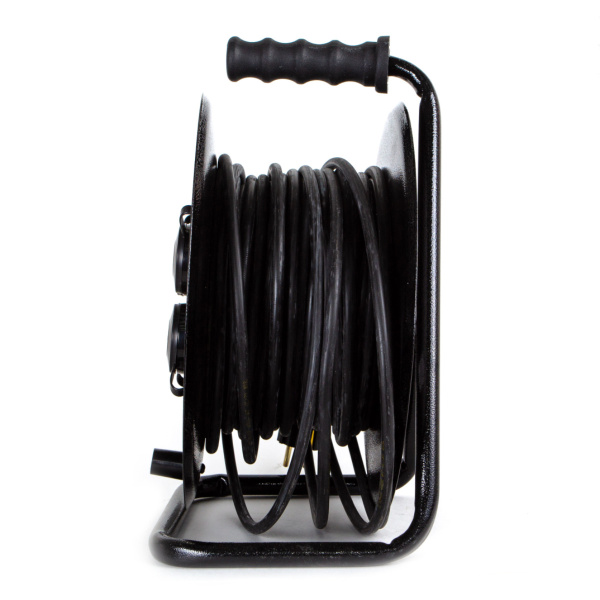 купить Удлинитель 4-мест 30м КГ 3*2,5 черный катушка металл IP44 PlexUp 4000Вт аналог 047541 в Йошкар-Оле Удлинитель 4-мест 30м КГ 3*2,5 черный катушка металл IP44 PlexUp 4000Вт аналог 047541