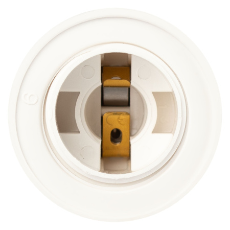 Патрон подвесной E27 пластик с кольцом белый ЭРА