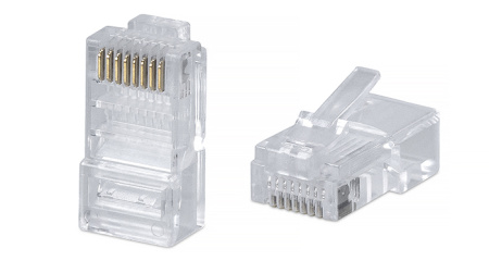 Разъем Jack компьютерный RJ45 8(8) Cat5e прозрачный 