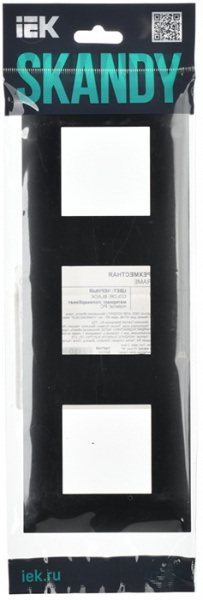 SKANDY Рамка 3-мест. SK-F03Bl черн. IEK