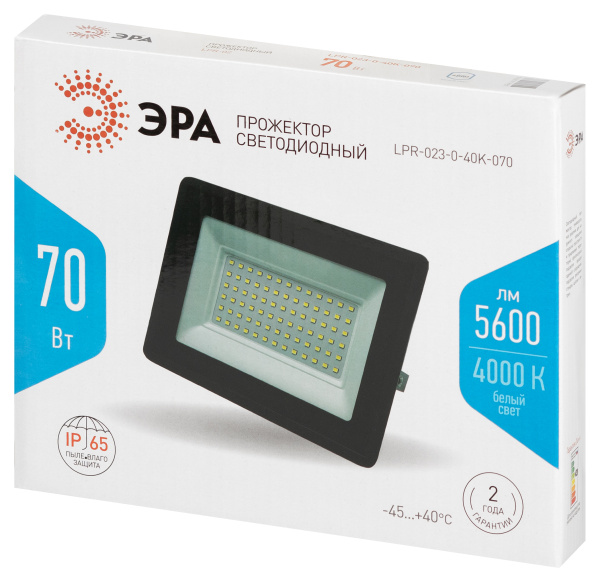 купить Прожектор свд 70Вт 4000К 5600лм черный IP65 120° Стандарт ЭРА в Йошкар-Оле Прожектор свд 70Вт 4000К 5600лм черный IP65 120° Стандарт ЭРА