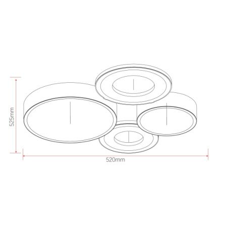 купить Светильник потолочный (люстра) свд 87Вт 3000К-6000К 4238лм белый/черный пульт диммер  в Йошкар-Оле Светильник потолочный (люстра) свд 87Вт 3000К-6000К 4238лм белый/черный пульт диммер