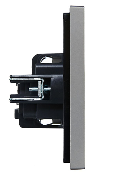 купить Фортепиано сталь розетка скрытая 1-мест заземление шторки IP20  в Йошкар-Оле Фортепиано сталь розетка скрытая 1-мест заземление шторки IP20