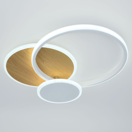 купить Светильник потолочный (люстра) свд 60Вт 3000К-6500К 4900лм белый/золото пульт в Йошкар-Оле Светильник потолочный (люстра) свд 60Вт 3000К-6500К 4900лм белый/золото пульт