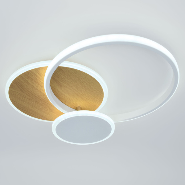 купить Светильник потолочный (люстра) свд 60Вт 3000К-6500К 4900лм белый/золото пульт в Йошкар-Оле Светильник потолочный (люстра) свд 60Вт 3000К-6500К 4900лм белый/золото пульт