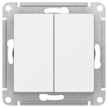 Атлас белый переключатель перекрестный 1кл скрытая 10А IP20 