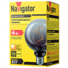Лампа светодиодная Е27 4Вт 2700К 170лм шар G95 серая филамент  Navigator винтаж