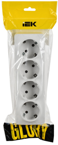 купить Глори белый розетка открытая 4-мест заземление IP20  в Йошкар-Оле Глори белый розетка открытая 4-мест заземление IP20