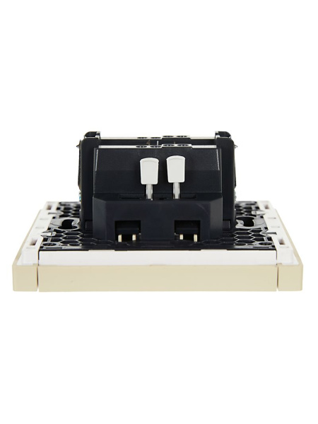 Фортепиано ваниль переключатель 1кл с подсветкой скрытая 10А IP20 