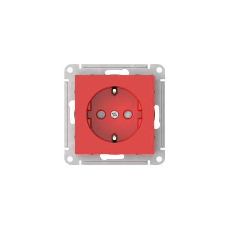 купить Атлас красный розетка скрытая 1-мест заземление шторки быстрозажим. клем. IP20  в Йошкар-Оле Атлас красный розетка скрытая 1-мест заземление шторки быстрозажим. клем. IP20