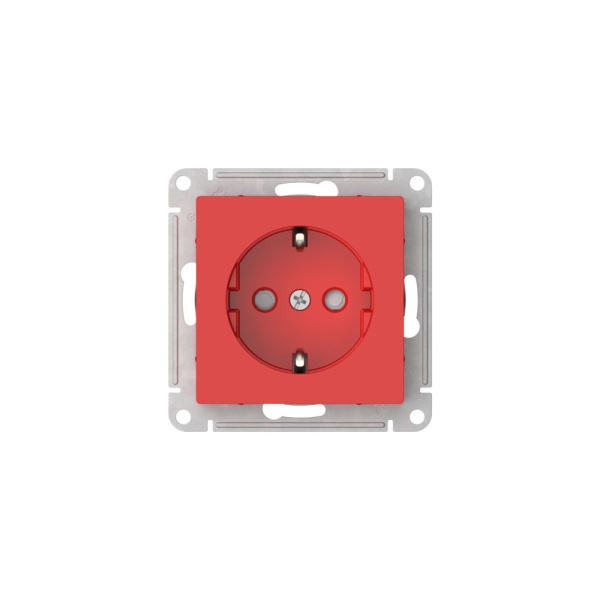 купить Атлас красный розетка скрытая 1-мест заземление шторки быстрозажим. клем. IP20  в Йошкар-Оле Атлас красный розетка скрытая 1-мест заземление шторки быстрозажим. клем. IP20