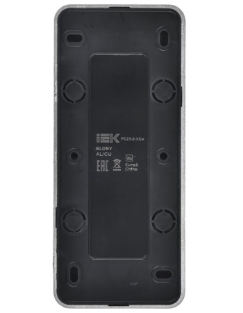 Глори сталь розетка открытая 3-мест IP20 