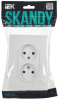IEK SKANDY Арктический белый Розетка 2-ая б/з 10А в сборе SK-R10W SK-R20-10-K01-F IEK, IEK (ИЭК), иэк, иек, Иэк, Иек, йек, iec