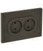 купить Фортепиано серый розетка скрытая 2-мест шторки IP20  в Йошкар-Оле Фортепиано серый розетка скрытая 2-мест шторки IP20