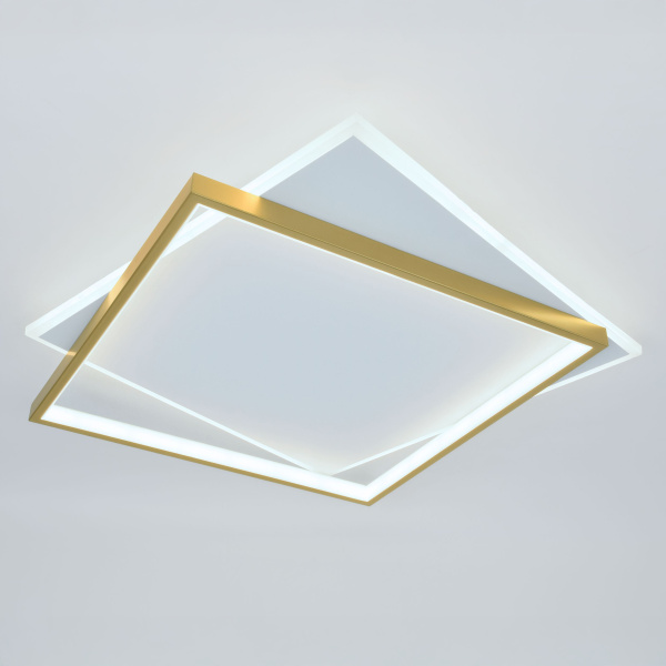 купить Светильник потолочный (люстра) свд 82Вт 3000К-6500К 6700лм белый/золото пульт в Йошкар-Оле Светильник потолочный (люстра) свд 82Вт 3000К-6500К 6700лм белый/золото пульт