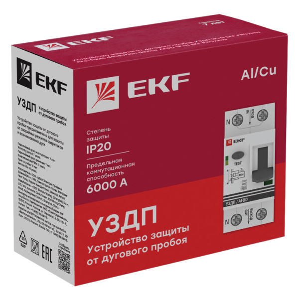 Устройство защиты от дугового пробоя (УЗДП) 1P+N 40А EKF PROxima