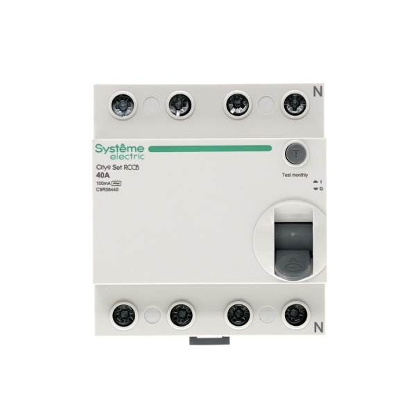 Выключатель дифференциальный (УЗО) 4Р 40А 100мА AC 6кА City9 Systeme Electric