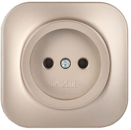 купить Глори шампань розетка открытая 1-мест IP20  в Йошкар-Оле Глори шампань розетка открытая 1-мест IP20