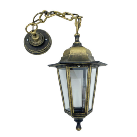 купить Светильник садово-парковый подвесной 60Вт E27 пластик бронза IP44 6ти гранный в Йошкар-Оле Светильник садово-парковый подвесной 60Вт E27 пластик бронза IP44 6ти гранный