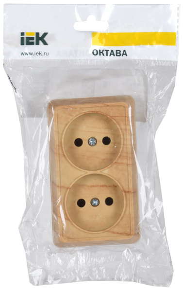 купить Октава сосна розетка открытая 2-мест IP20  в Йошкар-Оле Октава сосна розетка открытая 2-мест IP20
