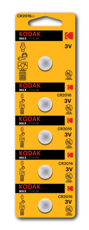 Батарейка дисковая CR2016 штучно Kodak 