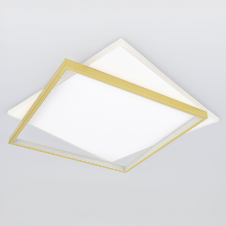 купить Светильник потолочный (люстра) свд 82Вт 3000К-6500К 6700лм белый/золото пульт в Йошкар-Оле Светильник потолочный (люстра) свд 82Вт 3000К-6500К 6700лм белый/золото пульт