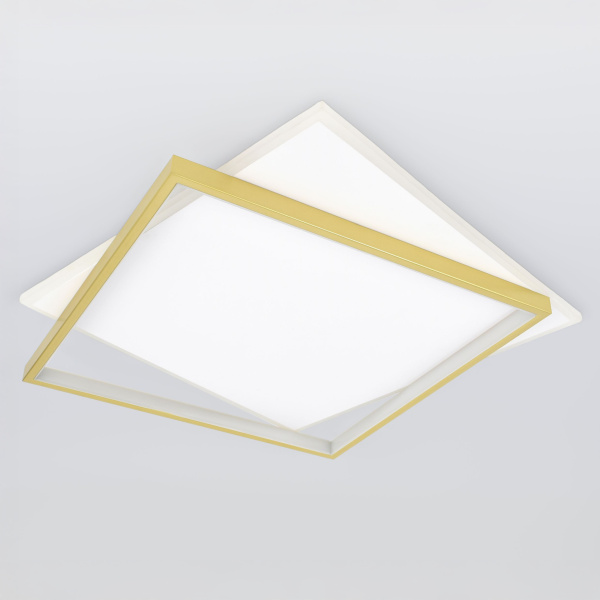 купить Светильник потолочный (люстра) свд 82Вт 3000К-6500К 6700лм белый/золото пульт в Йошкар-Оле Светильник потолочный (люстра) свд 82Вт 3000К-6500К 6700лм белый/золото пульт