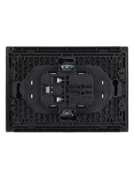 купить Фортепиано серый розетка скрытая 2-мест шторки IP20  в Йошкар-Оле Фортепиано серый розетка скрытая 2-мест шторки IP20